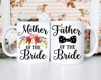 Mother & Father of the Bride Mug Set | Father of the Bride Mug, Mother of the Bride Mug, Wedding Mug, Wedding Mug Set, Couple Mug Sets