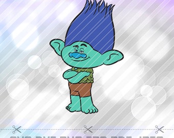 Trolls Poppy LAYERED SVG DXF Png Eps Pdf Vector Cut Files