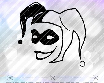 Harley quinn SVG DXF Eps Vector Cut Files Cricut Designs Silhouette Cameo Cutters Party Decorations Vinyl Tshirt Decal Stencil Template