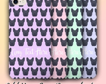 Blue French Bulldog Phone Case Personalised - iPhone 5/5s/5c/6/6s/6Plus/7/7Plus - Blue Frenchie