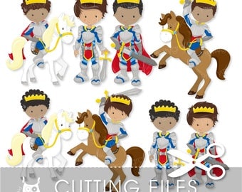 Fairytale prince cutting files, svg, dxf, pdf, eps included - knight cutting files for cricut and cameo - Cutting Files SVG