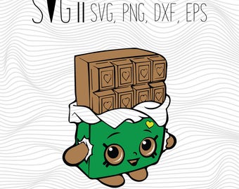 Shopkins Svg File, Chocolate Shopkins Svg Files For Silhouette, For Cricut, Vector Cutting Files Vinyl Decal, Iron On Transfer