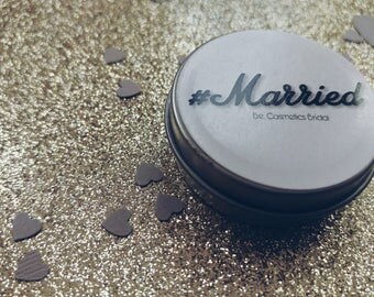 Set of 50/ #Married / Beeswax lip balm/ wedding favors