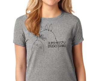 Studio Ghibli Inspired T-Shirt, Ladies Unisex Loose Fit Tee Shirt