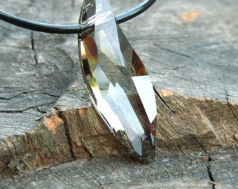 christal choker|necklace gift|for|her leather choker swarovski crystal jewelry|gift unique choker crystal pendant boho|choker wrap necklace