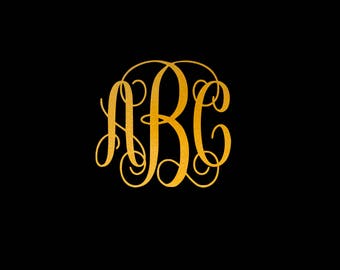 Interlocking Vine Monogram Font SVG, Vine Monogram Font Cut files, Digital Font, SVG Fonts, Alphabet Decal Svg files for Silhouette, Cricut
