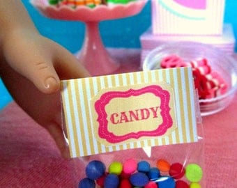 American Food for 18" Girl Doll: Candy Dots 18 Inch Dolls, Old-Fashioned Sweets Shop, Doll Accessories, Doll Dessert Treat, 18" Doll Candy