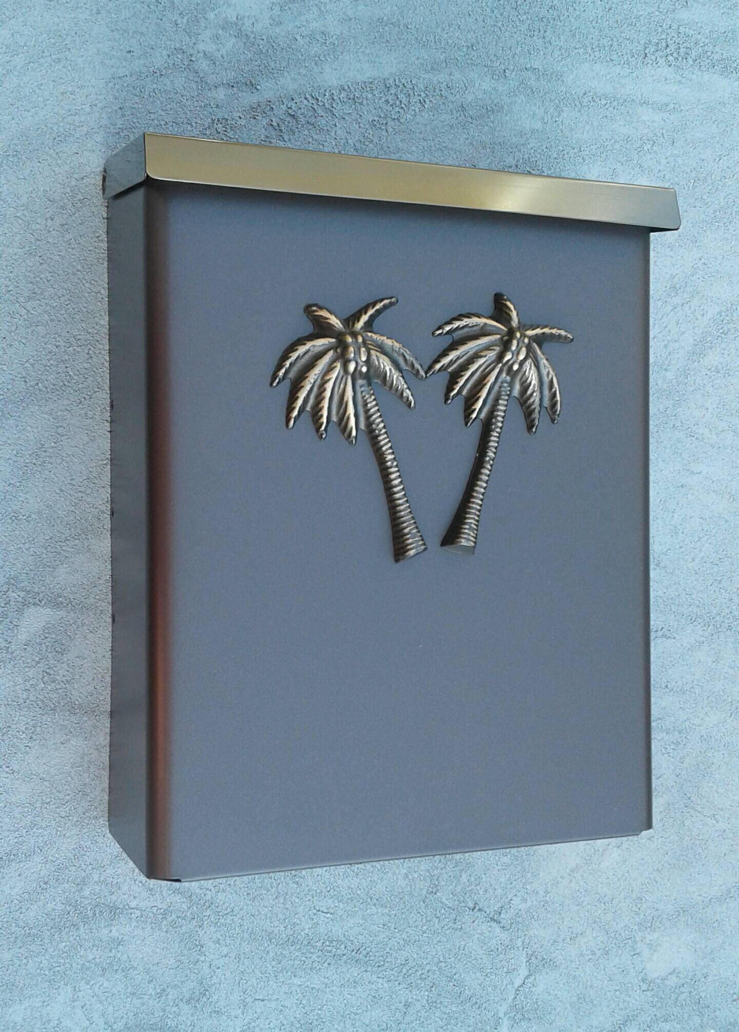 Tropical Palms Coastal Mailbox Oil Rubbed Bronze