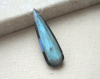 Labradorite Faceted Teardrop Bead 8.75 x 30.5mm - Gemstone Focal Pendant