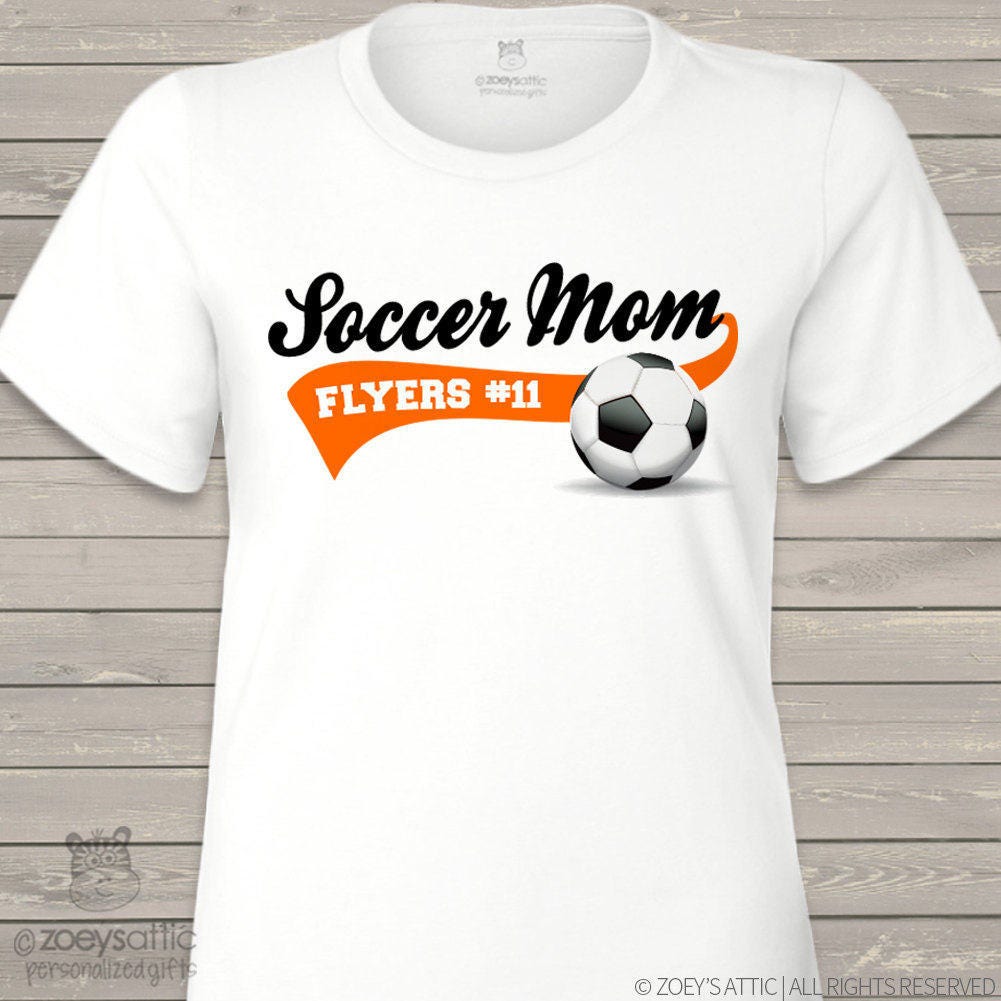 Soccer mom shirt custom with name and team name personalized