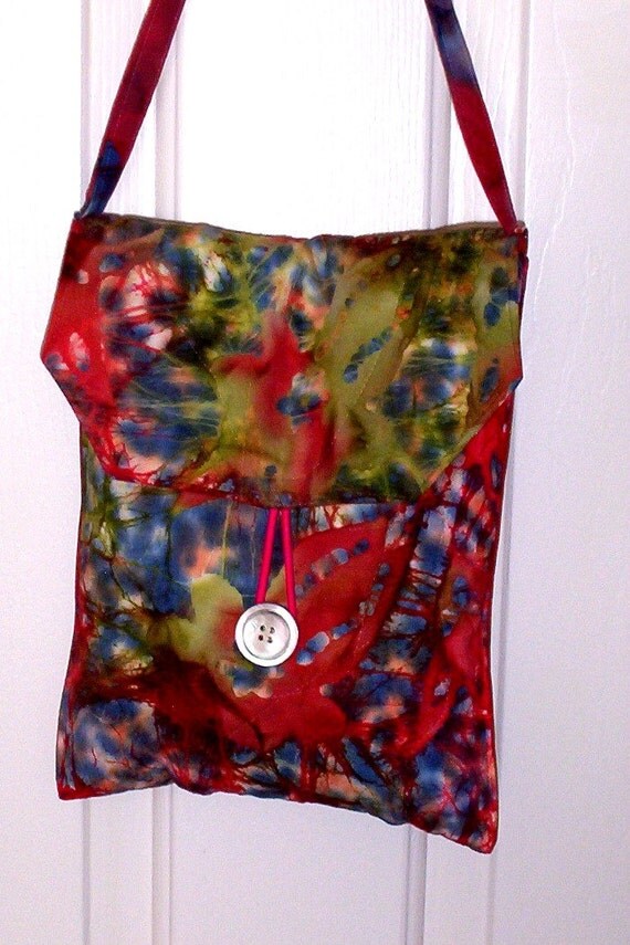 Shoulder Bag Fabric Shoulder Purse Handmade Quilted Bag