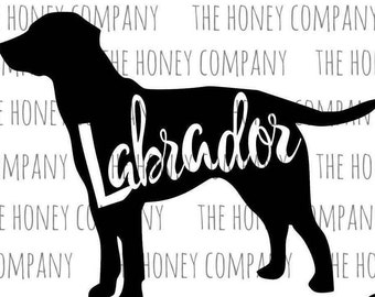 Lab SVG PNG DXF Labrador Outline Instant Download Silhouette Cricut Cutting Machine Cut Files