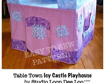 PATTERN for Icy Castle, Card Table Playhouse