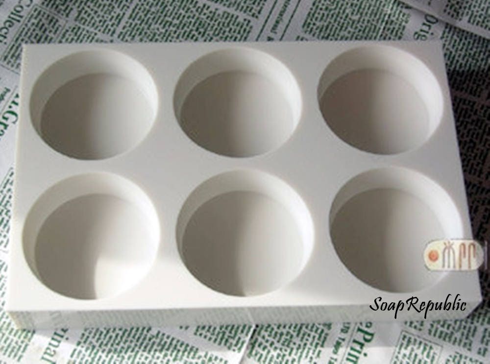 Round Shape / 6 in 1 / Silicone Soap Mold Soap Republic