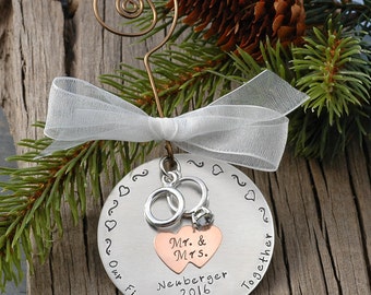 Personalized Wedding Christmas Ornament Our First Christmas Together Mr. & Mrs. 2016