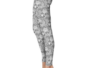 Benefits Cat Rescue • Hipster Cat Leggings, Capris or Yoga Pants