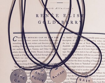 HAMILTON The musical Stamped Pendent Choker Necklace