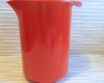 Rosti Denmark Red Pitcher. Erik Lehmann Design. Vintage 1970. Modern, Panton era. Mid century.
