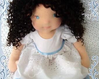 CUSTOM Waldorf doll, natural fiber art doll, Waldorf inspired doll, 16", doll, handmade Waldorf doll, organic Waldorf doll, DEPOSIT ONLY!