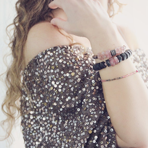Raw Crystal Bracelet - Chunky Gemstone Bracelet