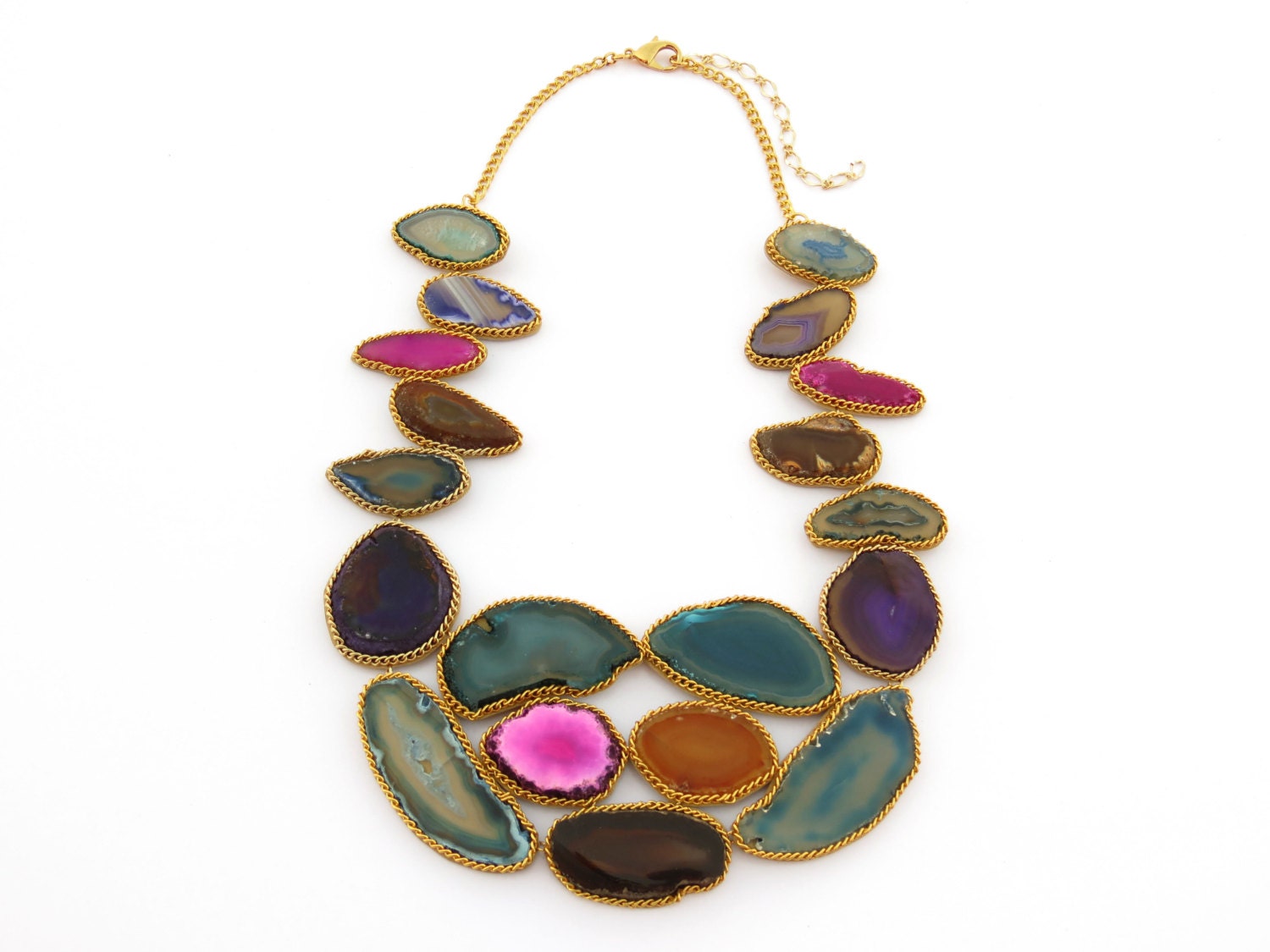 Chunky necklace statement bold necklace colorful necklace