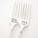 My Anchor, My Sail. Hand stamped wedding forks.