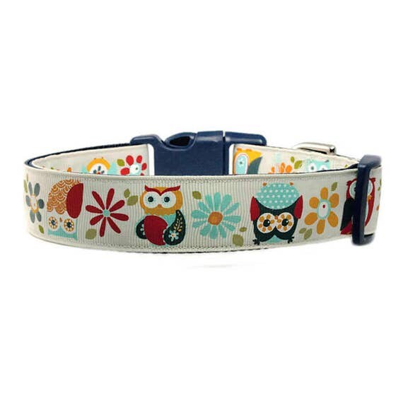 owl collar 1 navy blue collar by niciapetcouture owl collar 1 navy blue collar by niciapetcouture