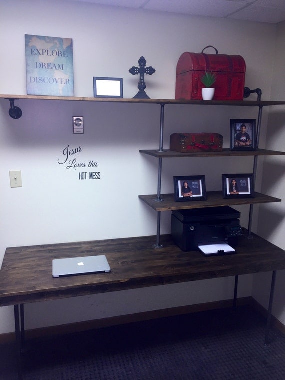 Industrial Shelving Unit Industrial Office by countrycornergoods