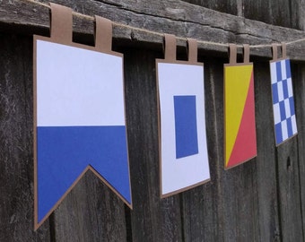 Maritime Nautical Signal Flag Name Banner