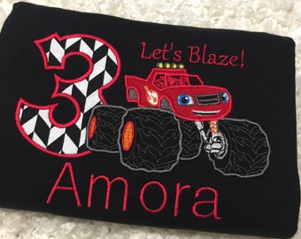 Blaze and the Monster Machines Shirt - Blaze Birthday Shirt - Monster Truck Birthday - Monster Truck Birthday Shirt - Blaze Shirt - Truck