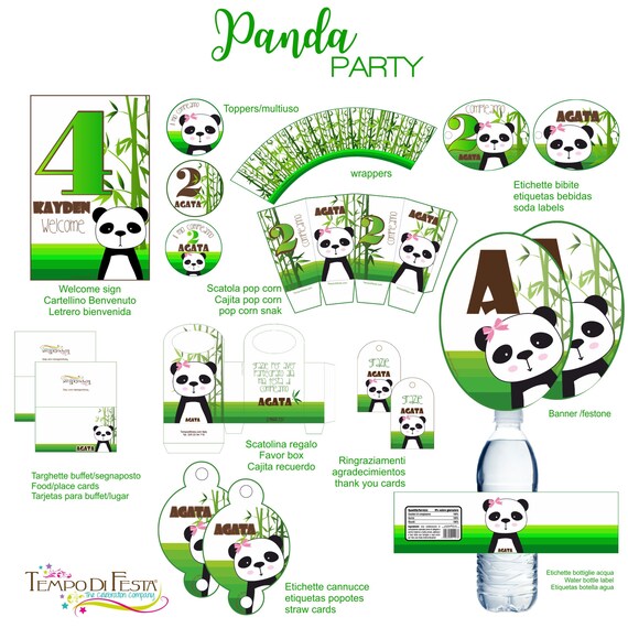 Panda printable party