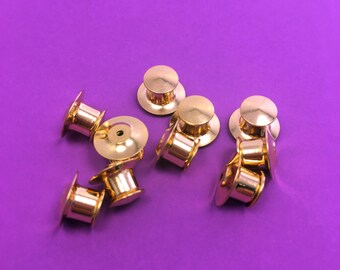 12 Pack - Locking Pin Backs for Enamel Pins