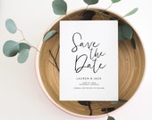 Printable Save the Date | Calligraphy Save the Date | Modern Save the Date | Clean Simple Save the Date | SD-005