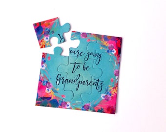 Pregnancy Announcement For Grandparents Puzzle - Baby Reveal Puzzle - Pregnancy Announcement Puzzle - You're Going To Be Grandparents