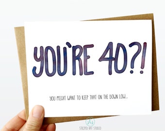 Items similar to You'll Always Be Older Than Me - Funny birthday card ...