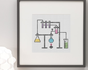 Chemistry Lab Cross Stitch Pattern