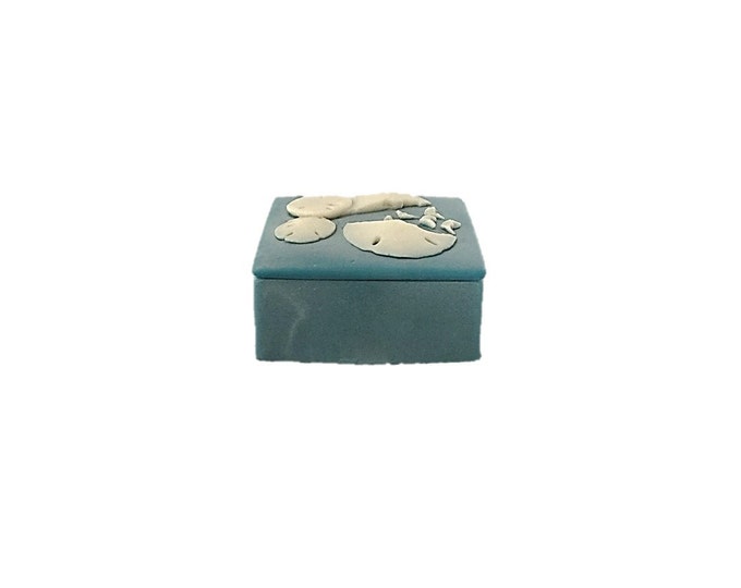 Vintage Soapstone Design Gifts International Shells 1975 Trinket Box | Incolay Jewelry Dresser Box
