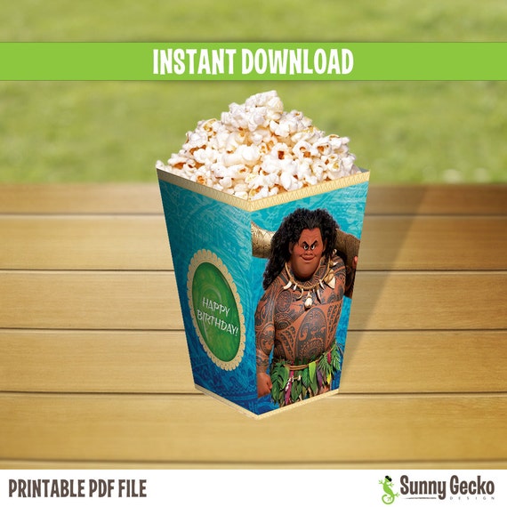 disney moana birthday mini popcorn box instant and disney moana birthday mini popcorn box instant and