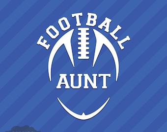 Football Aunt Vinyl Decal Sticker