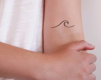 Set Of Two Waves Temporary Tattoos Tattoo Small Festival Set Of Two Waves Temporary Tattoos Tattoo Small Festival