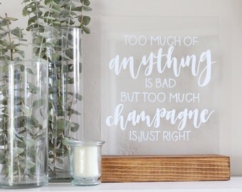 acrylic calligraphy wedding sign: custom 8" x 10" or 11" x 14" | acrylic sign | plexiglass sign | lucite sign |