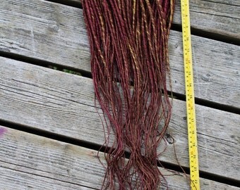 Synthetic Dreads DE Natural Twisted Ready to Ship Red //Made by HellKats Hair, wool dreads, red dreads, ginger, fake dreads, faux locs