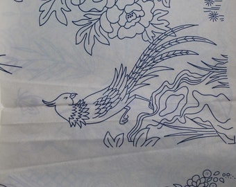 Pheasant and Swirls - Vintage Iron-on Transfer No 148B