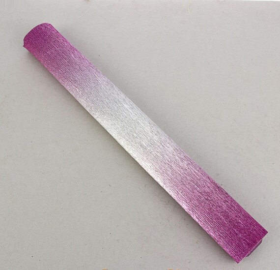 Crepe Paper Roll Nuance Metalised lilac silver Gradient Craft