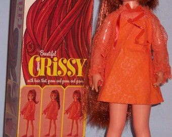 Near Mint Ideal Crissy doll with box and hair care instructions