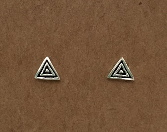 Sterling Silver Triangle Stud Earrings | Sterling Silver | Minimalist | Stud Earrings | Geometric | Earrings | Suds | Australia
