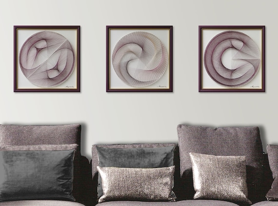 Wall Decor in Rosewood Burgundy for Home or Office 3D Zen