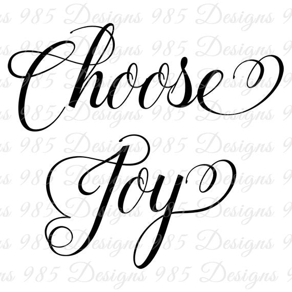 Download Choose Joy Script Word SVG for Cricut and Silhouette Machines