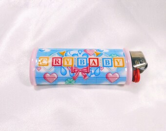 Crybaby Blocks BIC Lighter Case Cover Holder