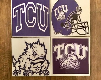 Texas Christian University TCU Coasters (Set of 4)